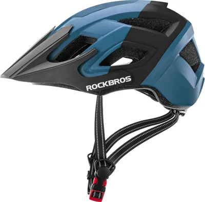 Produktbild von ROCKBROS Schutzhelm Fahrradhelm Sport Helm Sicherheit Erwachsene Einstellbar, 58-62CM, Blau-Schwarz
