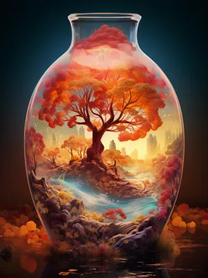 Produktbild von Poster 30x40cm Lebensbaum im Glas