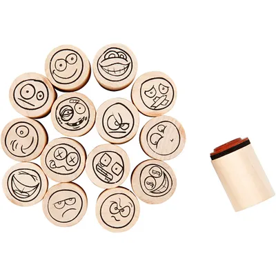 Image de Deco Art Stempels Lachgezicht, 15st.