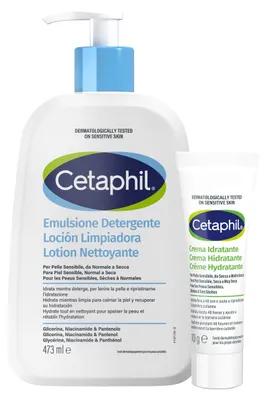 Obrázok produktu pre Emulzia Cetaphil na tvár a telo, bez parfumácie, objem 470 ml + hydratačný krém