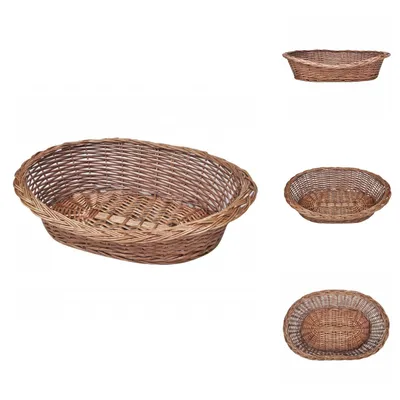 Image de vidaXL Panier pour chien en osier naturel 70 cm - Lits pour chiens