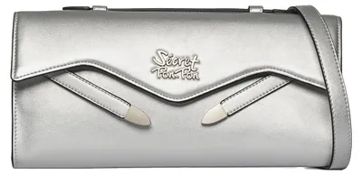 Image de Pochettes pour femmes, argentées, avec fermeture magnétique et bandoulière réglable