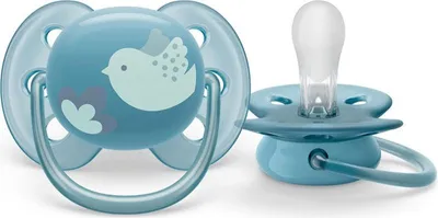 Produktbild von Philips AVENT SCF092/04 Babyschnuller Ultraweicher Schnuller Orthodontisches Silikon Blau