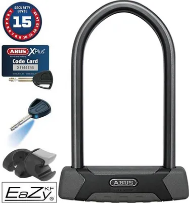 Zdjęcie produktu dla ABUS GRANIT XPlus 540, Zamek typu U, Czarny, 1,7 cm, Klucz, Złoto, VdS, FG, ART 40S4, Sold Secure Gold, Ice Spray, FA, Varefakta
