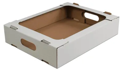 Produktbild von KAPAK 10er Kuchen Tray Weiß 40x30x8 cm für Catering & Bäckereien