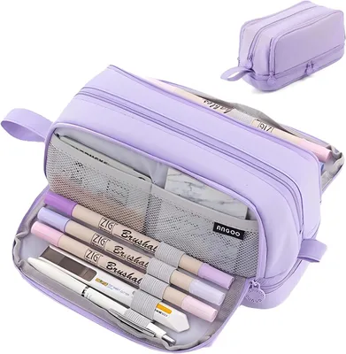 Obrázek produktu pro Voděodolné pouzdro, 22 x 9 x 3 cm, velká kapacita, vhodné pro tužky