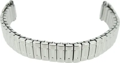 Produktbild von Minott Uhrenarmband > Zugband silbern > Teleskopanstoß 10mm - 14mm