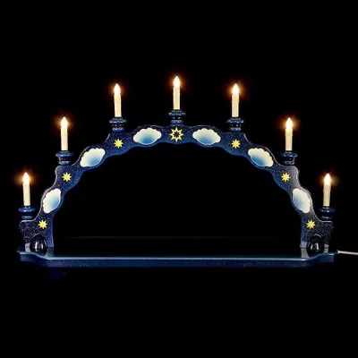 Produktbild von Hubrig - Engel -Schwibbogen 7 flammig, elektrisch beleuchtet 75 cm