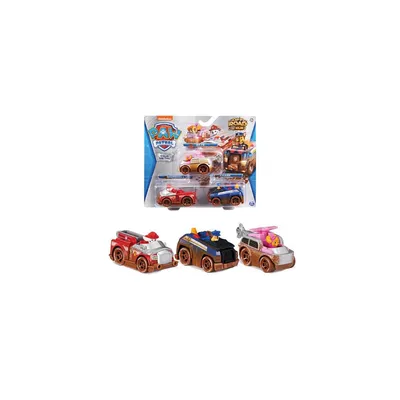 Produktbild von PAW Patrol True Metal 3er-Pack mit 3 Metall-Spielzeugautos von Skye, Chase und Marshall, Maßstab 1:55, für Kinder ab 3 Jahren, Design mit Offroad-Schlamm-Dekor, Auto, 3 Jahr(e), Mehrfarbig