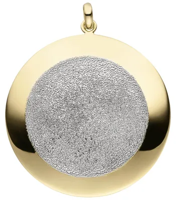 Produktbild von Anhänger glitzernder Halsschmuck aus 925 Silber gelbvergoldet teilrhodiniert