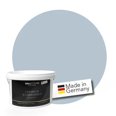 Produktbild von WALLCOVER PREMIUM Wandfarbe Hellblau Bergseeblau Hochdeckend Matt 5L für 40 m²