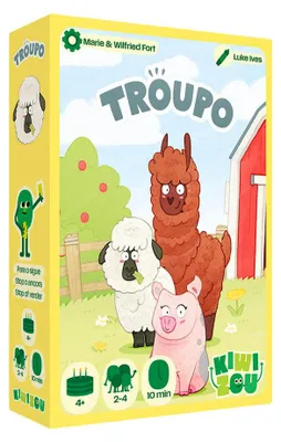 Produktbild von Kiwizou, Troupo – Familienspiel mit Taktik & Spannung, schnelles Kartenspiel für Mutige, kinderleicht zu lernen, Für 2–4 Spieler ab 4 Jahren