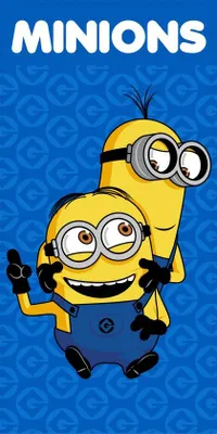 Produktbild von Unyqoos® Minions Strandtuch – Badetuch 70 x 140 cm, Mikrofaser (100% Polyester), schnell trocknend, weich, waschbar bei 30°C