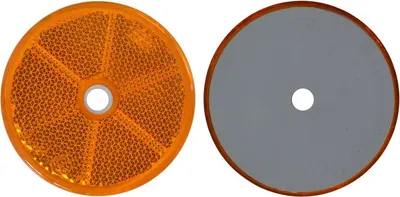 Produktbild von 30 x Rückstrahler - Reflektor - schrauben - Ø  60 mm - Gelb - E-Prüfzeichen