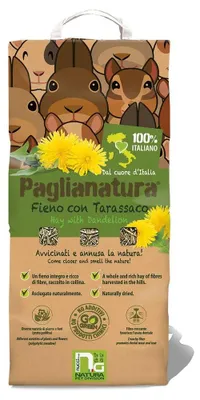 Productafbeelding van Paglianatura Naturheu met paardenbloem, 1300g – Vezelrijk voer voor konijnen, knaagdieren en kleine huisdieren