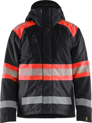 Produktbild von Blakläder High Vis Winterjacke 4480, Farbe:Schwarz/High Vis Rot, Größe:M