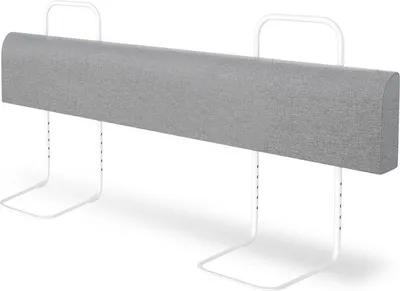 Produktbild von Yakimz Bettgitter Bettschutzgitter 5-Loch Höhenverstellbar 150cm Rausfallschutz Bett, Kinderbettgitter, Babybettgitter Sicher, Einfach zu Montieren, Grau