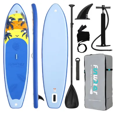 Obrázek produktu pro Nafukovací paddleboard - SUP prkno - prkno pro stand-up paddleboarding - nafukovací prkno - prkno pro paddle surfing - světle modrá barva