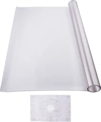 Zdjęcie produktu dla Plastikowy ochraniacz na biurko SucceBuy, 42 x 60 cali, grubość 1,5 mm, matowa ochrona. Prostokątna podkładka na biurko z PVC, wodoodporna i łatwa do czyszczenia. Idealna do biura i nie tylko.