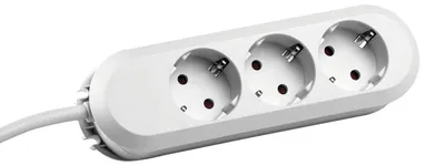 Obrázok produktu pre Bachmann 3x Schuko H05VV-F 3G 1.50mm² 16A/3680W 3m, 3 m, Plast, Biela, 3 AC zásuvky/AC zásuviek, 3680 W, 16 A