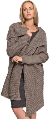 Immagine prodotto di Strickjacke Felpa Poncho Umhang Cardigan; Cappuccino S/M/L