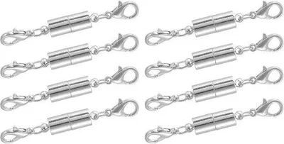 Produktbild von Famanu Magnetische Schmuckclips mit Karabinerhaken - Verpackung von 8
