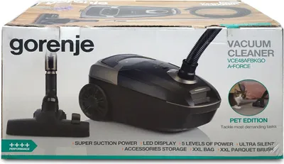 Produktbild von Gorenje VCE48AFBKGO Staubsauger, 890 W, Trommel-Vakuum, Trocken, Staubbeutel, 4 l, Filterung