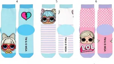 Produktbild von LOL Surprise Kinder Socken 3er Pack Sneaker Strümpfe 31/34 Farbe 1