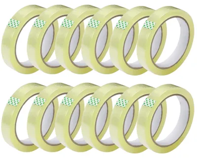 Immagine prodotto di Omgoods - Set di 12 rotoli di nastro adesivo trasparente di alta qualità - Ideale per confezioni regalo e lavori manuali