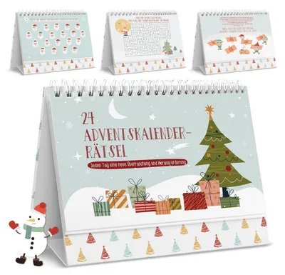 Produktbild von Adventskalender Rätsel 2026 – 24 Knobelaufgaben Logikrätsel Geschenkidee Weihnachten