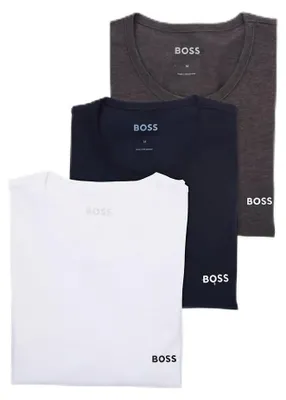 Produktbild von BOSS T-Shirt für Herren, aus Baumwolle mit Logo, Bestickt, 3er-Pack, Mittel