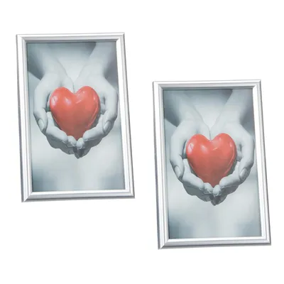 Immagine prodotto di Set da 2 cornici da 13x18 cm da appoggio, argento, cornici per foto, portafoto