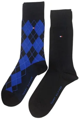 Zdjęcie produktu dla Skarpety męskie długie 2 PARY BAWEŁNIANE Tommy Hilfiger czarne 43-46