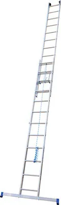 Produktbild von WERNER Seilzugleiter Aluminium 2-teilig 2 x 12 Sprossen Arbeitshöhe 6,3 m