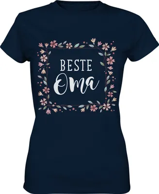 Produktbild von Beste Oma Damen Premium T-Shirt – Navy / M