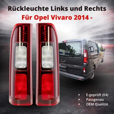 Produktbild von Rückleuchte Heckleuchte Rücklicht Links und Rechts Für Opel Vivaro  2014 - 265556737R, 265504656R