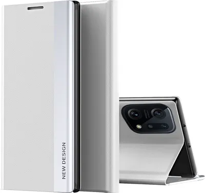 Obrázek produktu pro OPPO Find X5 Pro Case, koženéPolyuretanmagnetické pouzdro s flipem pro OPPO Find X5 Pro White