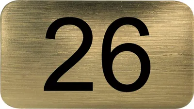 Produktbild von Nummernschild selbstklebend, 35 x 20 mm, Type 26, Kunststoff gold metallic