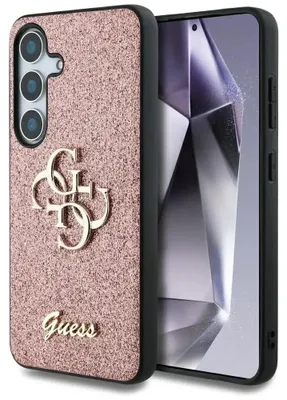 Zdjęcie produktu dla Etui GUESS do SAMSUNG S25 GUHCS25SHG4SGP (Fixed Glitter Big 4G) różowy