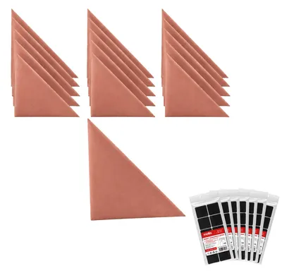 Produktbild von STEGU Polsterpaneel-Set 16× Dreieck 30x30 cm inkl. Klettband Kopfteil Schlafzimmer Rosa