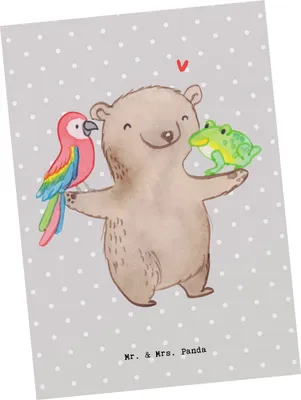 Produktbild von Mr. & Mrs. Panda Postkarte Tierpfleger Herz - Grau Pastell - Geschenk, Postkarten, Ansichtskarten, Ansichtskarte, Fotokarte, Grußkarte