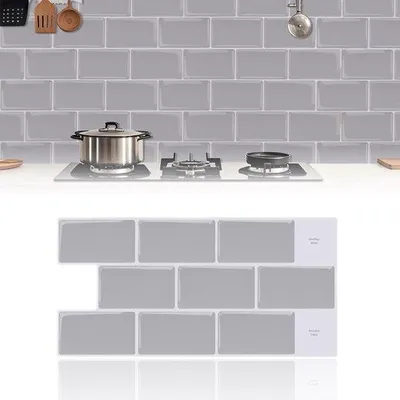 Productafbeelding van Zelfklevende Tegels 30,5 x 15 cm - 3D Vinyl - Waterdicht en Hittebestendig - Ideaal voor Keuken of Badkamer