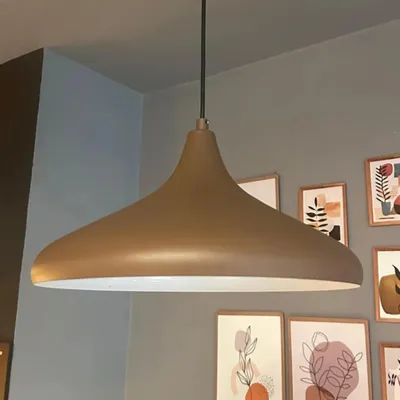 Produktbild von Braun Pendelleuchte Durchmesser 35 cm E27 Metall Moderne Lampe