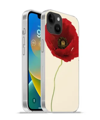 Produktbild von MuchoWow® Handyhülle Schutzhülle Hülle für Apple iPhone 14 Plus - Soft case Nahaufnahme einer roten Mohnblume Silikon Softcase Handy Hülle - Abbildung