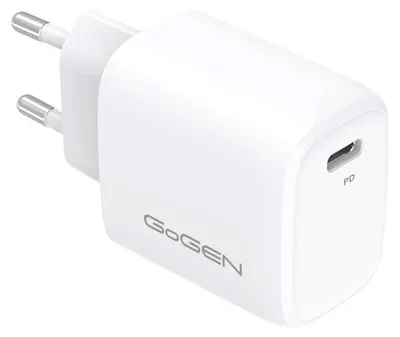 Imagen del producto de GoGEN ACHPD120W, cargador USB-C GaN de 20W, color blanco