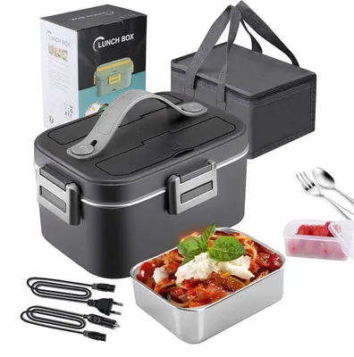 Produktbild von Elektrische beheizbare Lunchbox - Bento-Lunchbox 1,5 l - 75 W - 220 V - Edelstahl - Tragbar - EU-Stecker