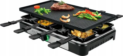 Produktbild von Adler | Raclette - gril elektryczny | AD 6616 | Stół | 1400 W | Czarny/stal nierdzewna