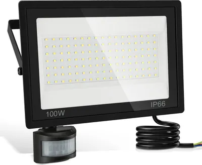 Immagine prodotto di Bettizia Faretto LED con rilevatore di movimento 100W, impermeabile IP66, faretto da giardino, proiettore LED 6000K