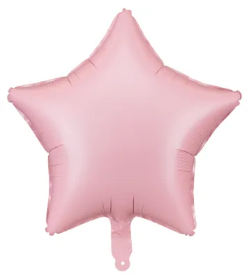 Ballon in Sternform in mattem Pastellrosa für Helium und Luft