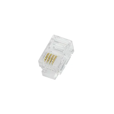 Zdjęcie produktu dla LogiLink RJ10, RJ10, Przezroczysty, Złoto, RoHS, 100 szt.